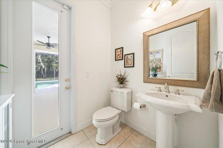 Half Bath leading to the Pool