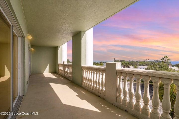 Balcony faces east, Overlooks the Indian River