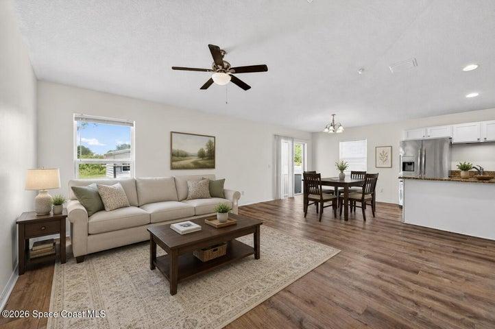 Virtually Staged Living Room