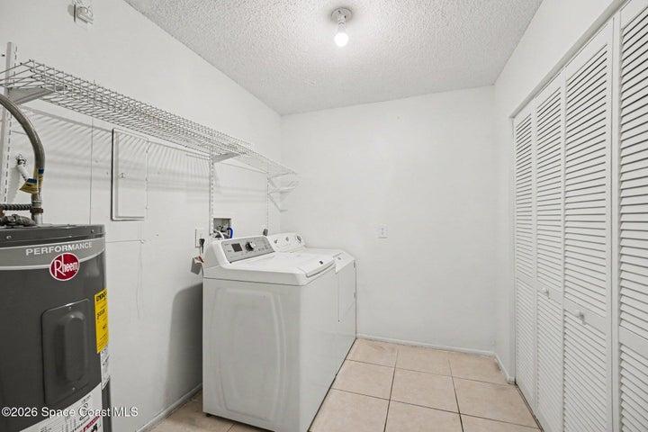 With Shelving and Closet Storage. Washer and Dryer Included!