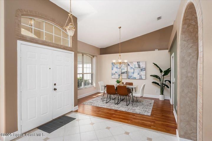 Formal Dining with wood floors