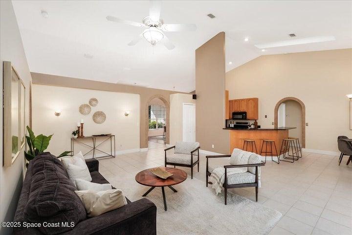 Family room and breakfast nook all open plan with kitchen