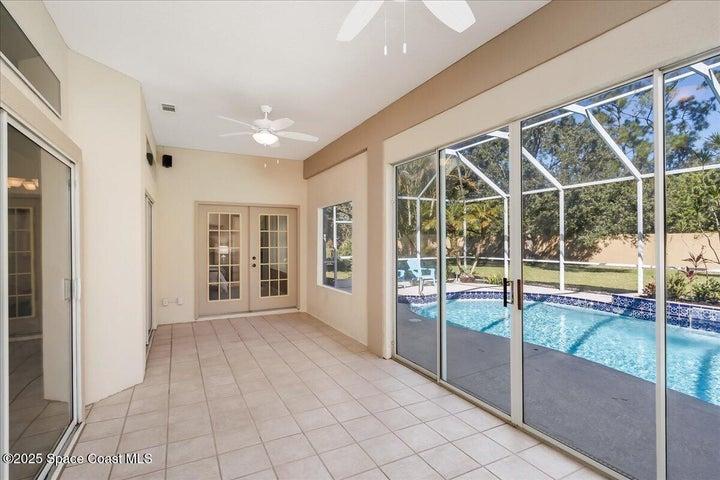 Enclosed lanai is air conditioned to give extra casual living space