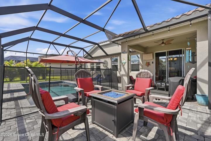 Sparkling pool perfect for cooling off on warm Florida days