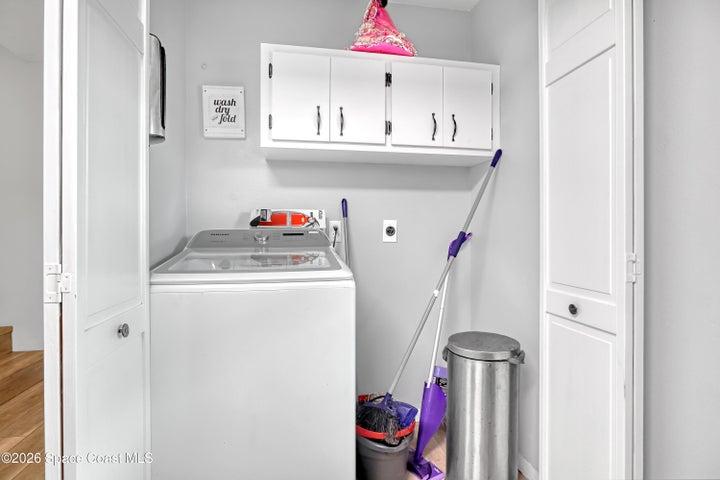 laundry inside the unit, no dryer included