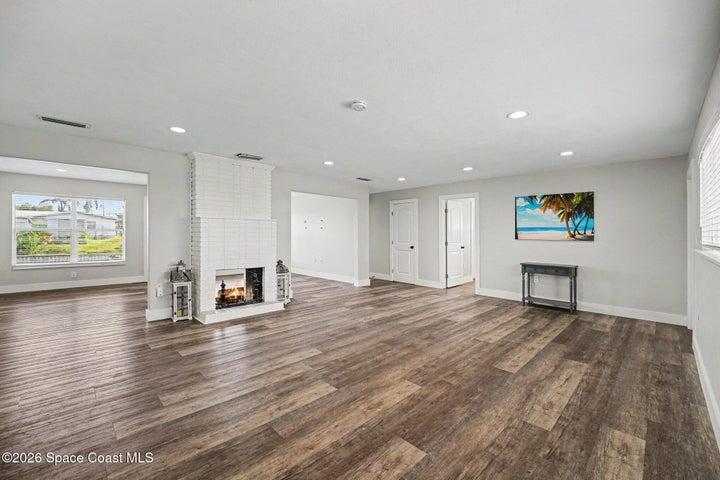 Living room with fire place