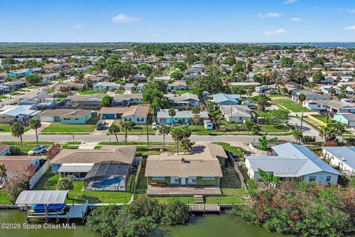 Aerial photo of the back of the house