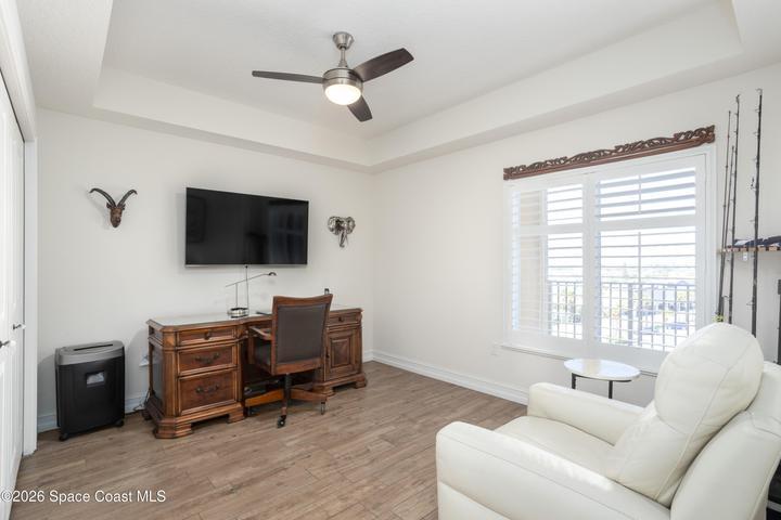 3rd bedroom or office. Plantation shutters in guest rooms.