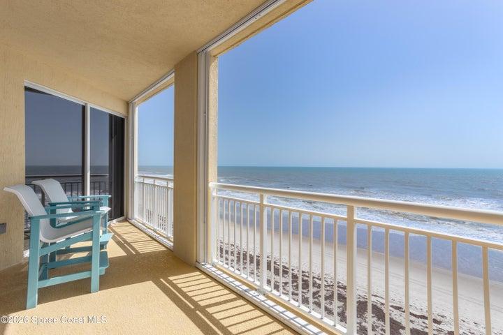 Large balcony with access from the primary suite and living room. Sweeping views will take your breath away.