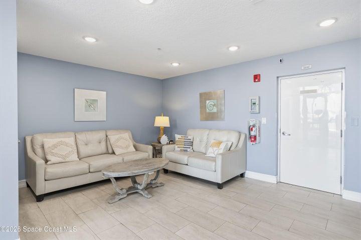 Secure spacious lobby
