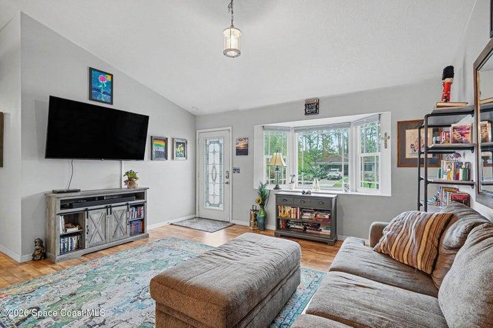 Family Room with Bay Window