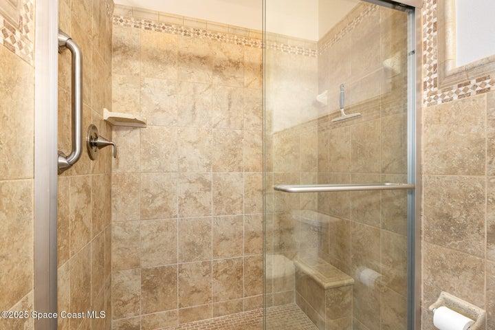 Tiled Shower in Primary Bathroom