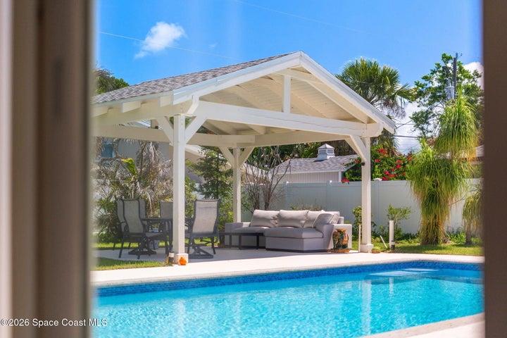 pool and gazebo