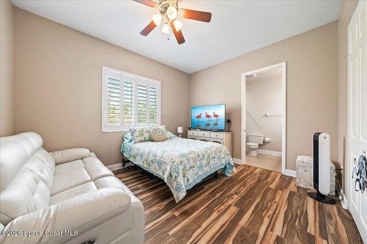 Bedroom 4, directly across from bedroom 3, also HUGE with it's own Ensuite private bath continues to offer space for entertaining any number of guests easily.