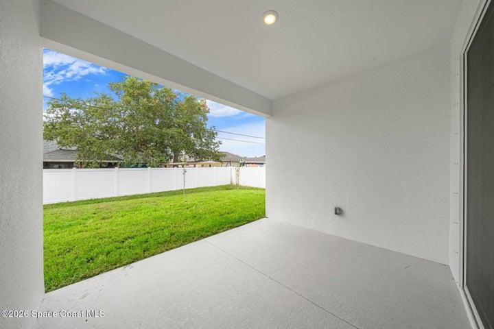 Covered back patio