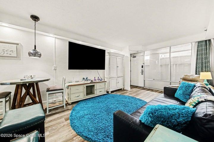 large screen tv in living room