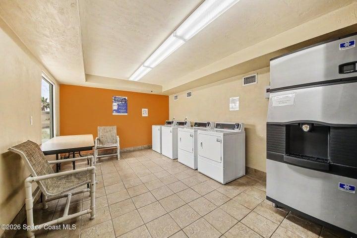 laundry with ice machinedown the hall from unit