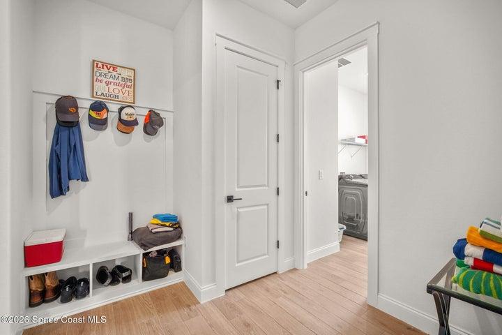 Built-in cubby off garage entrance
