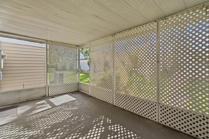 Rear Patio - Lattice for privacy is removeable.