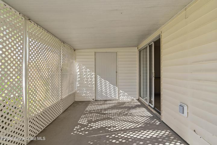 Rear patio - outside storage are shown as well.
