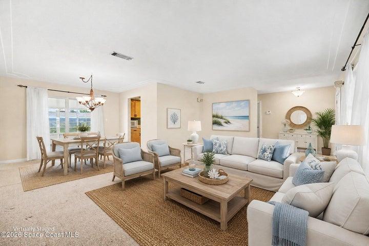 Staged Living/Dining Combo