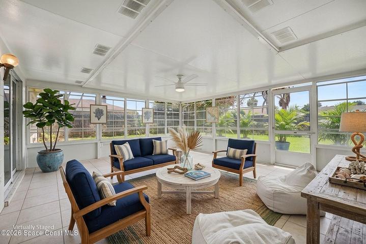 Staged back porch