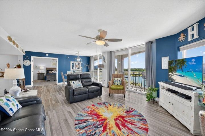 Vinyl plank flooring in liv. area, kitchen, hallway and guest bathroom