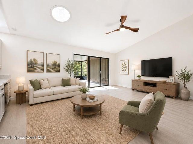 Virtually Staged Living Room