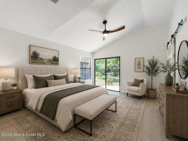 Virtually Staged Primary Bedroom