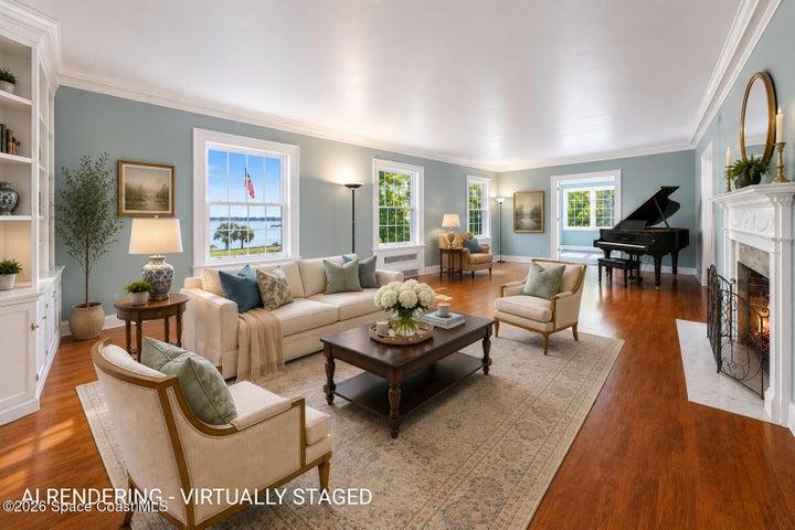 Virtually Staged Living Room