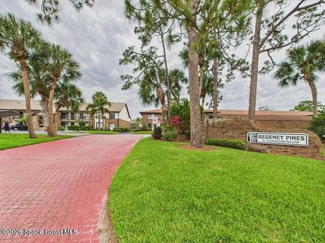 Entrance to the Regency Pines condo complex