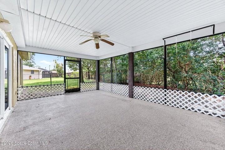 Screened in back porch