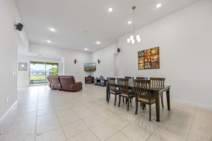 View of Dining Area and Living spaces