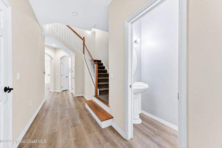 Inside entry with guest bath on right
