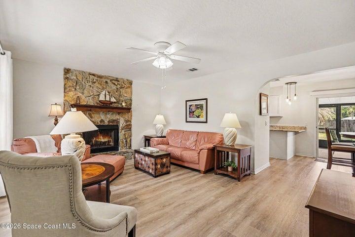 Living Room With Fireplace