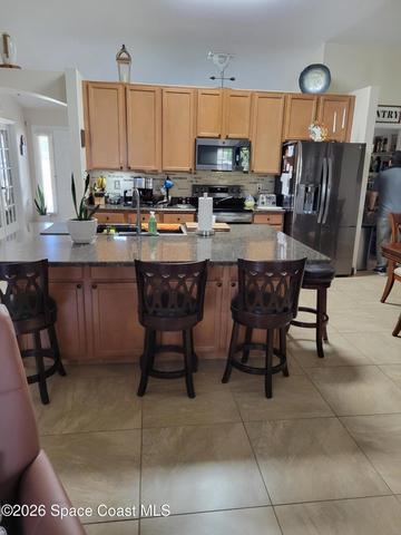 Kitchen with new appliances.
