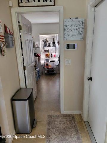garage door and large pantry