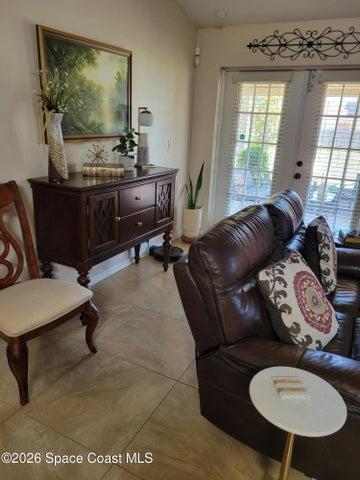 French doors to back porch