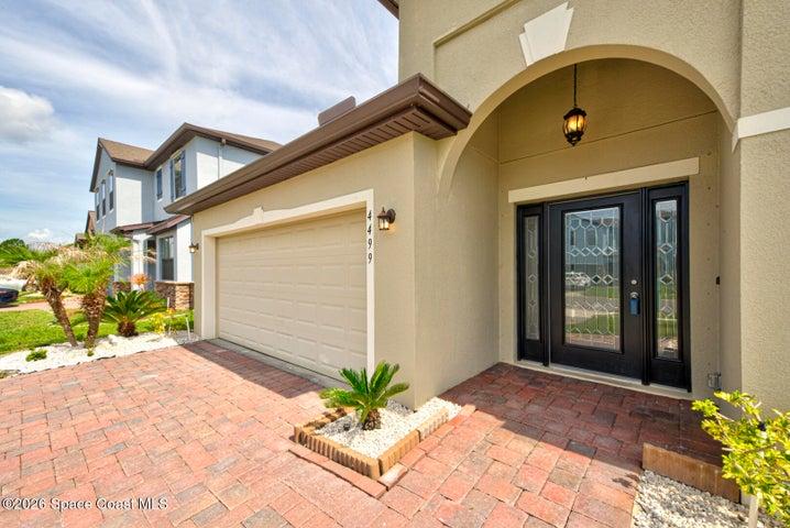 front porch & garage