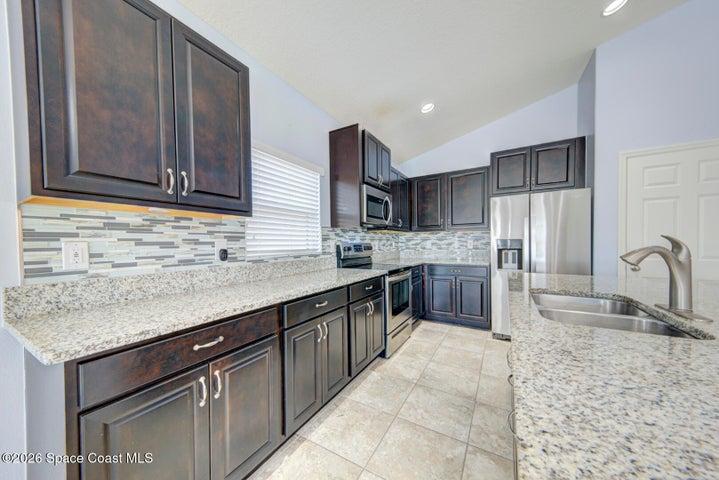 kitchen with granite countertops
