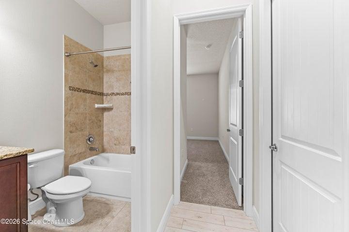 2nd bedroom is separated from others for privacy, and has a full bathroom just outside the door