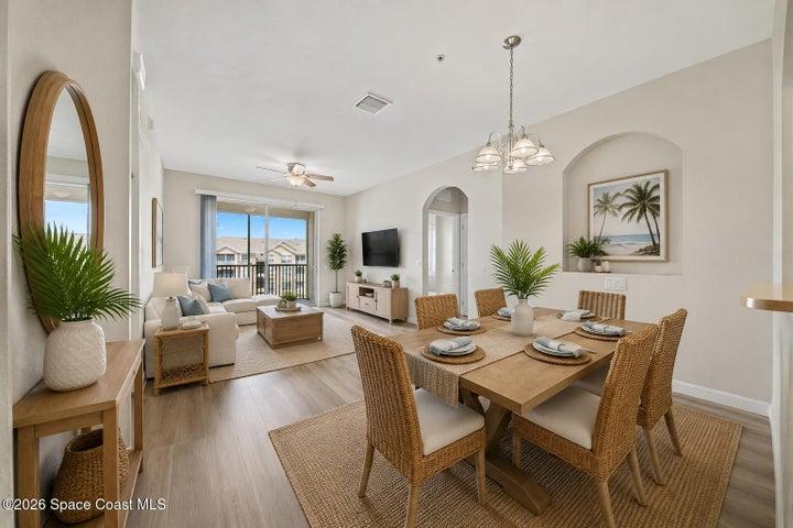 Staged family room area