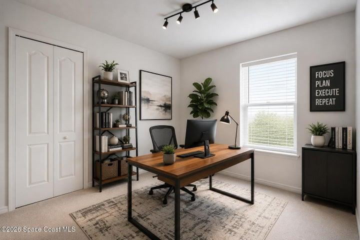 bedroom #3/or office virtually staged.