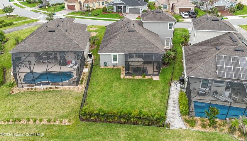 aerial of backyard