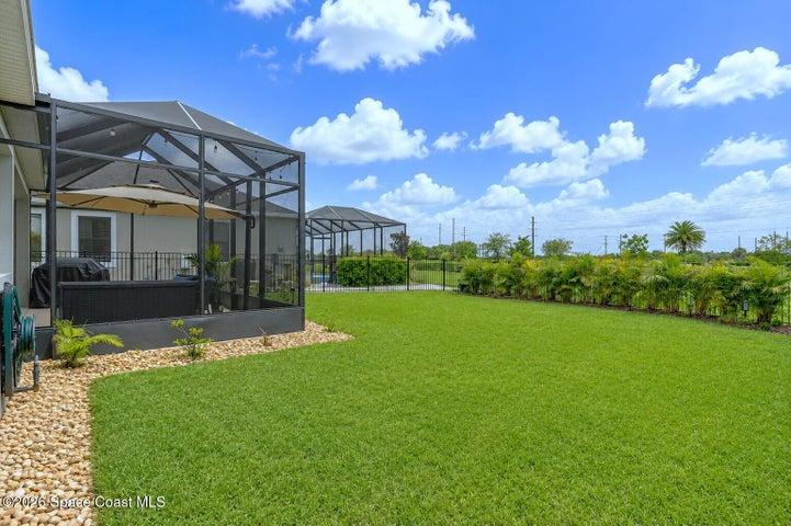 side view of backyard