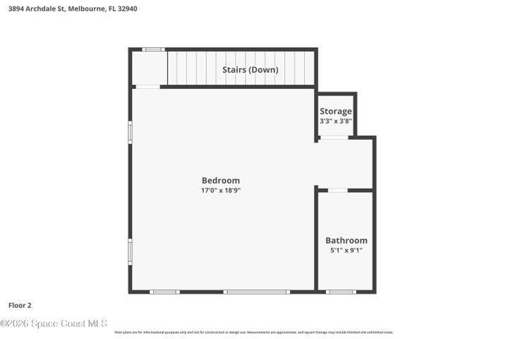 Upstairs floorplan
