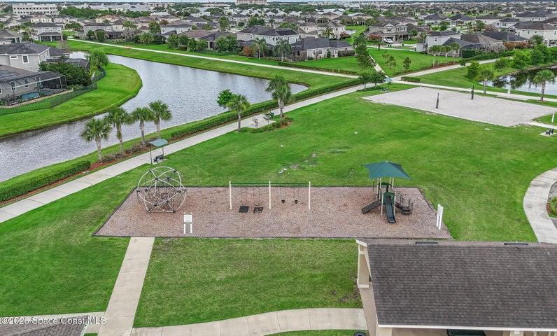 Aerial of community playground