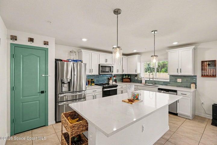 Kitchen Island and Pendant Lights