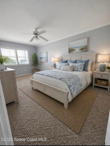 Virtually staged bedroom 2