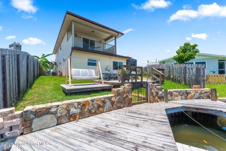 View from dock towards back of home